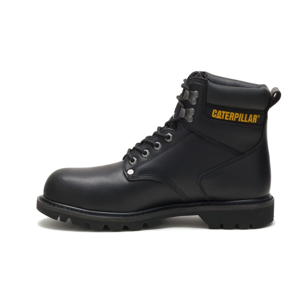CAT FOOTWEAR MEN'S SECOND SHIFT STEEL TOE CONSTRUCTION BOOT, BLACK, 8.5 WIDE